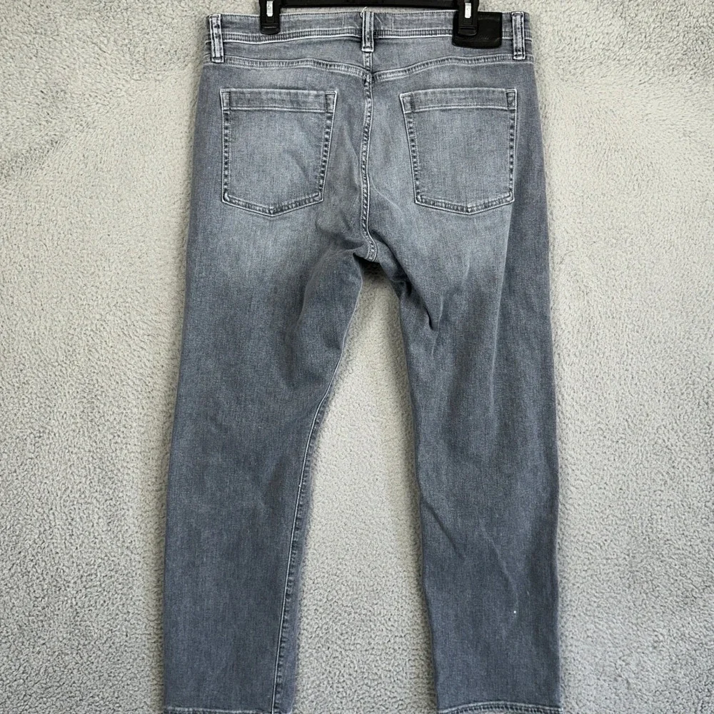 Revtown Jeans Mens 36X30 Grey Automatic Decade Denim Straight Distressed Stretch